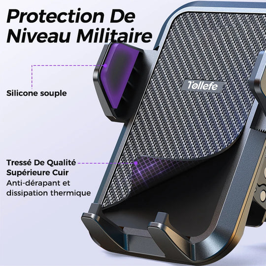 Support de téléphone de voiture amélioré, protection premium. Support de ventilation de voiture, gardez vos mains libres, pour les grands téléphones et les étuis épais.