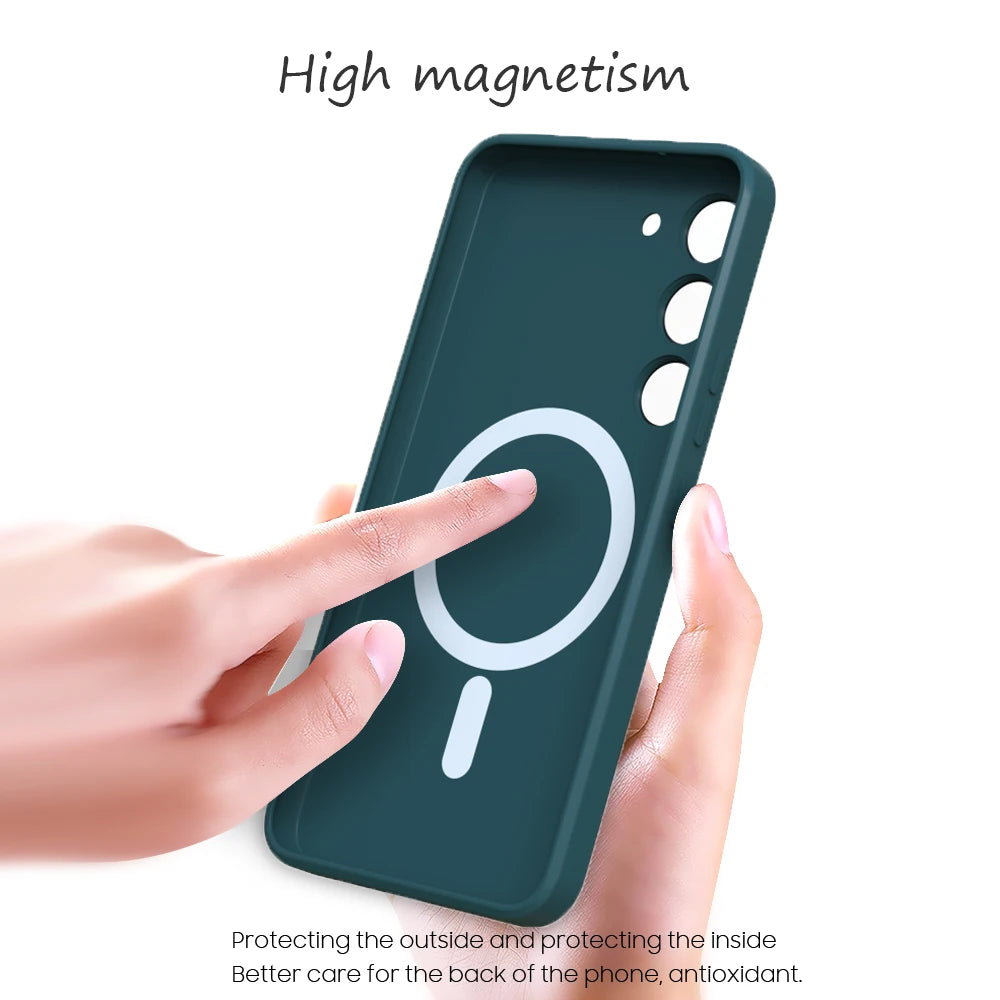 For Samsung Galaxy S25 S24 S23 S22 S21 Plus S20 FE A56 A55 A54 A36 A35 A16 Magnetic Case Shockproof Protective Back Cover Funda