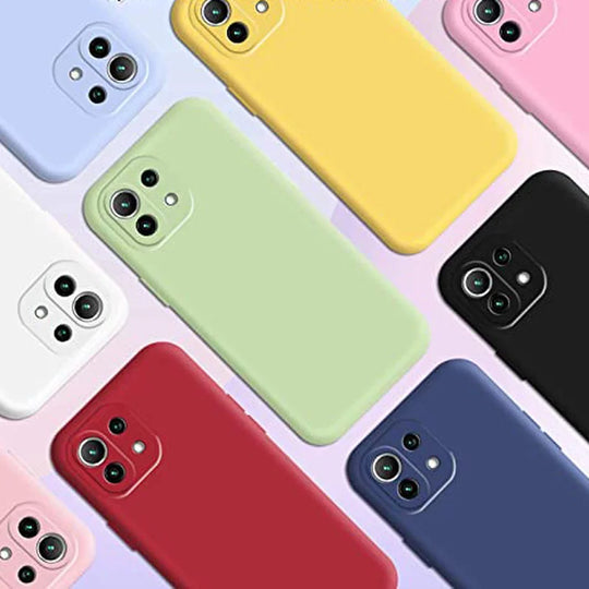 Coque en silicone pour Xiaomi Mi 11 lite et NE 5G. Coque arrière en TPU souple.