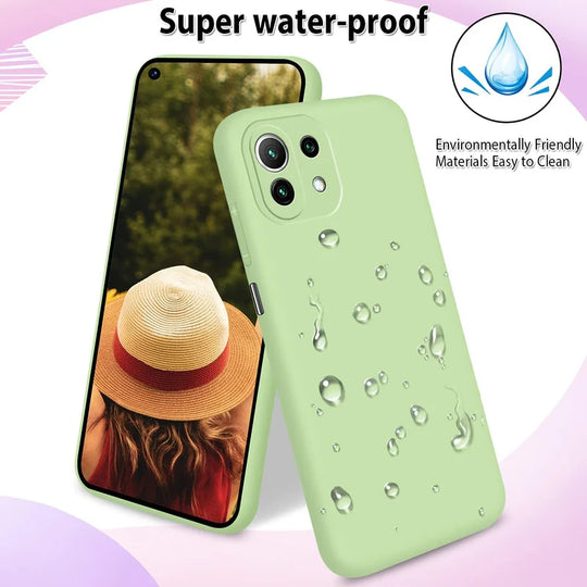 Coque en silicone pour Xiaomi Mi 11 lite et NE 5G. Coque arrière en TPU souple.