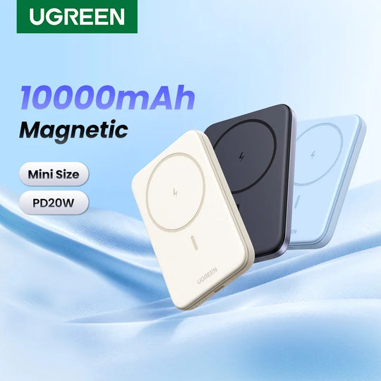 UGREEN PD20W Power Bank Magnétique 10000mAh Portable Sans Fil Charge Rapide PowerBank pour Magsafe pour iPhone 15 Pro Max 14 13 12 et Android.