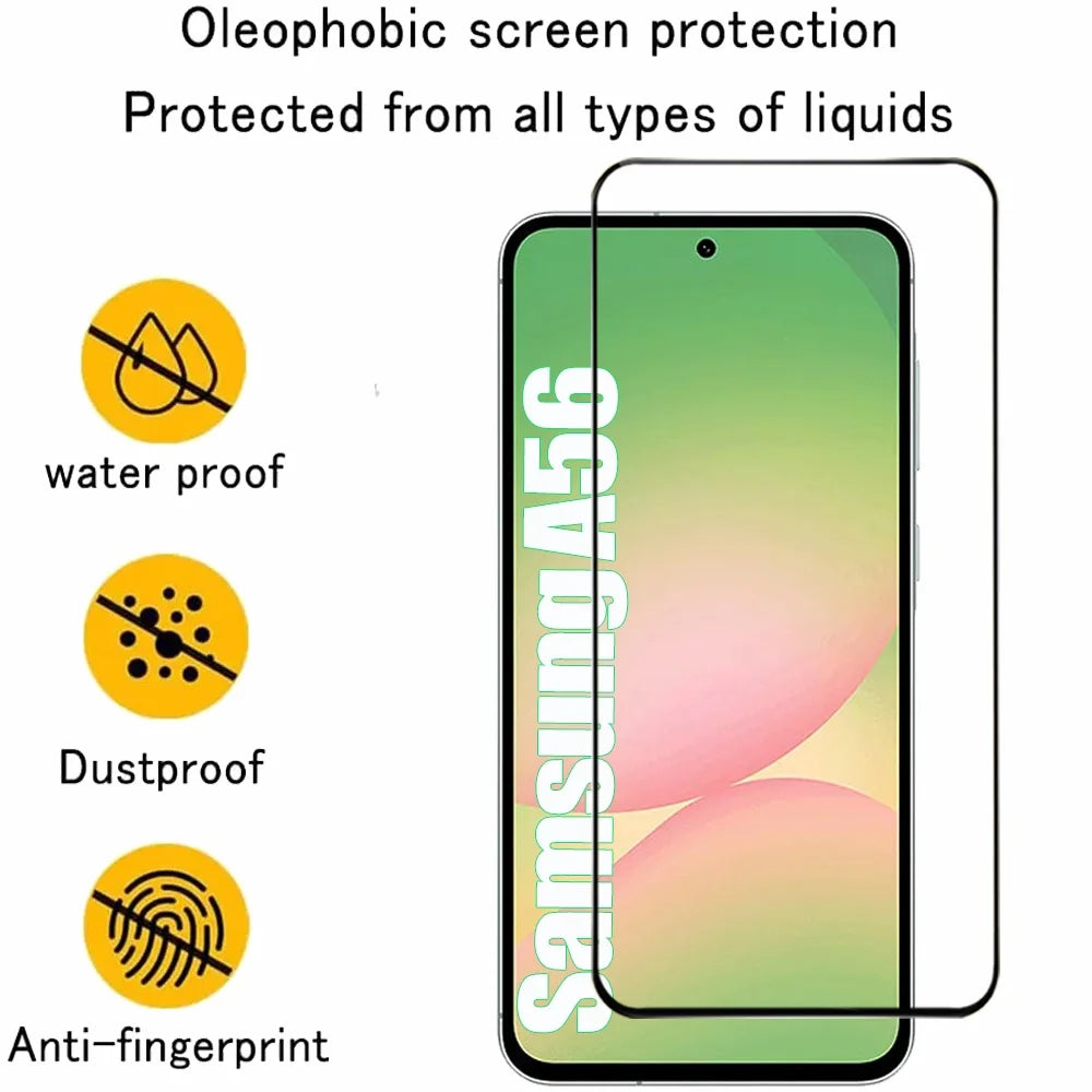 2/4PCS Cristal Templado For Samsung Galaxy A56 A55 A54 A53 Tempered Glass For Samsung A36 A26 A16 A15 A25 A35 Screen Protector Samsung S25 S24 Ultra Phone Protective Film