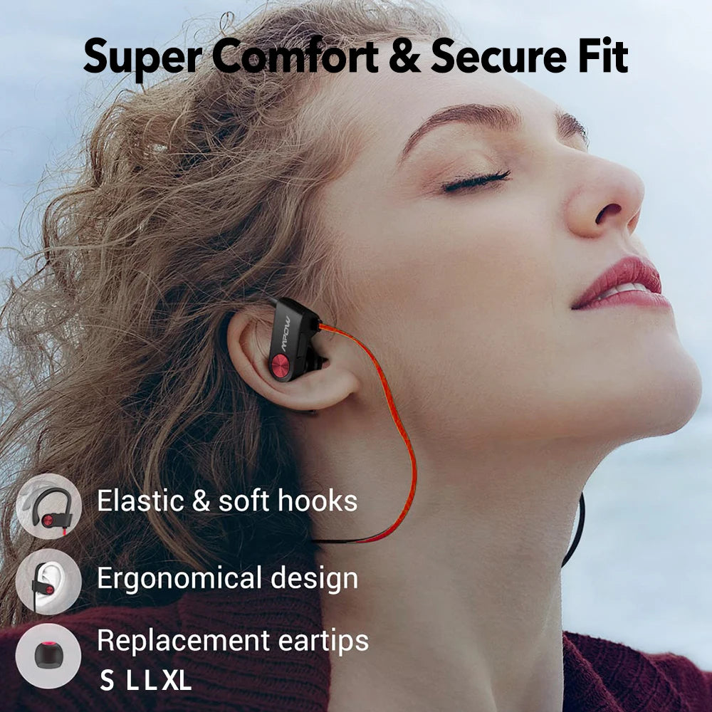 Écouteurs Bluetooth étanches IPX7. Qualité sonore supérieure.