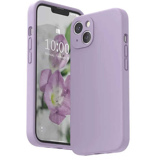 Coque souple carrée en silicone pour iPhone. 