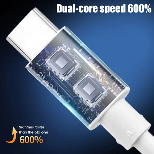 Chargement rapide USB C vers Micro USB.