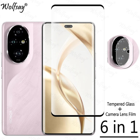 Protection d'écran en verre trempé à couverture complète pour Honor 200 Pro, Honor 200, Honor 100 Pro, verre pour appareil photo pour Honor 200 Pro.