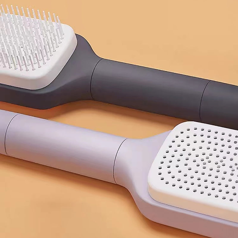 Brosse à cheveux autonettoyante pour femme, nettoyage de la perte de cheveux et soin du cuir chevelu, brosse antistatique.